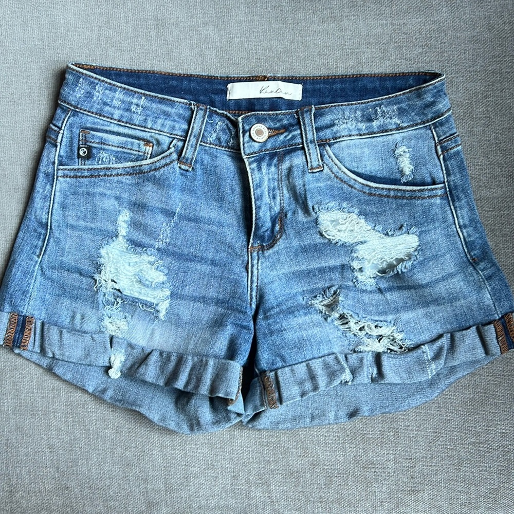 KanCan Distressed Denim Jean Shorts